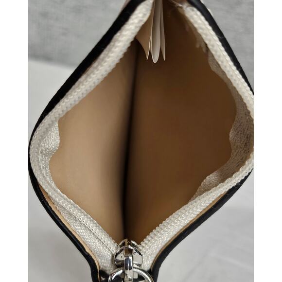 GUESS WOMEN’S WHITE PVC FAUX LEATHER COIN POUCH CARD HOLDER KEYCHAIN 4.5" x 3" - Picture 5 of 8